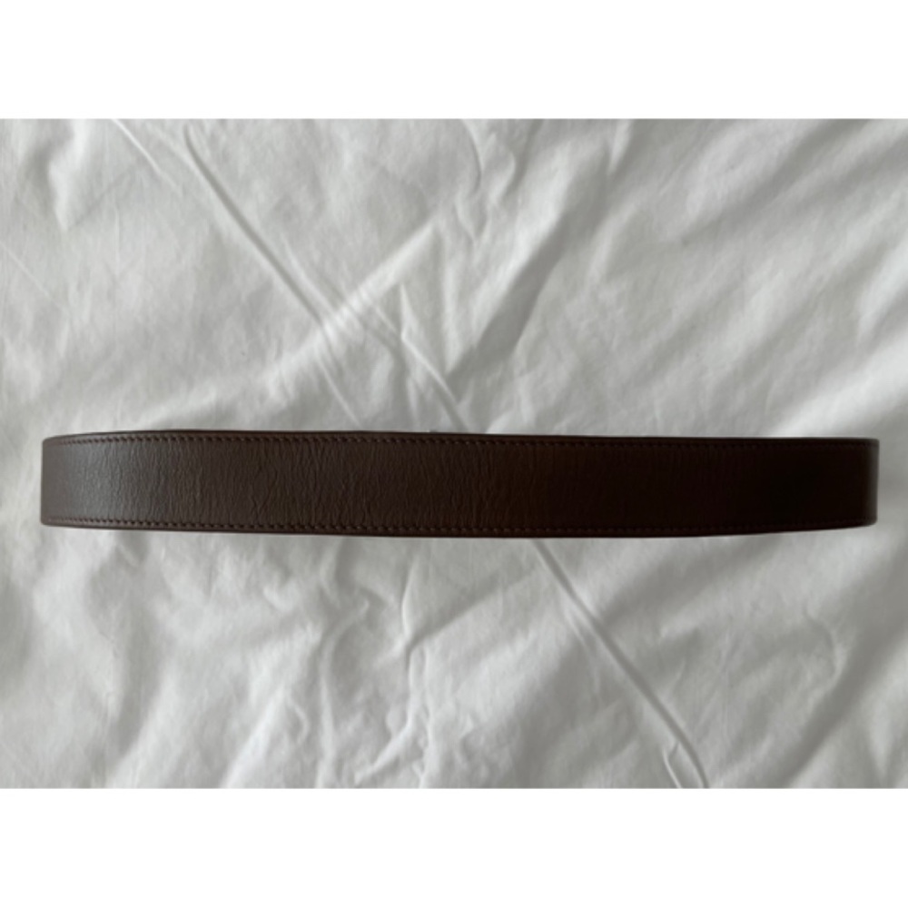 ✨Vintage Rare CHANEL 96P CC Logo Runway Collection Brown Leather Belt - Picture 7 of 15